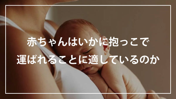 赤ちゃんはいかに抱っこで運ばれることに適しているのか。